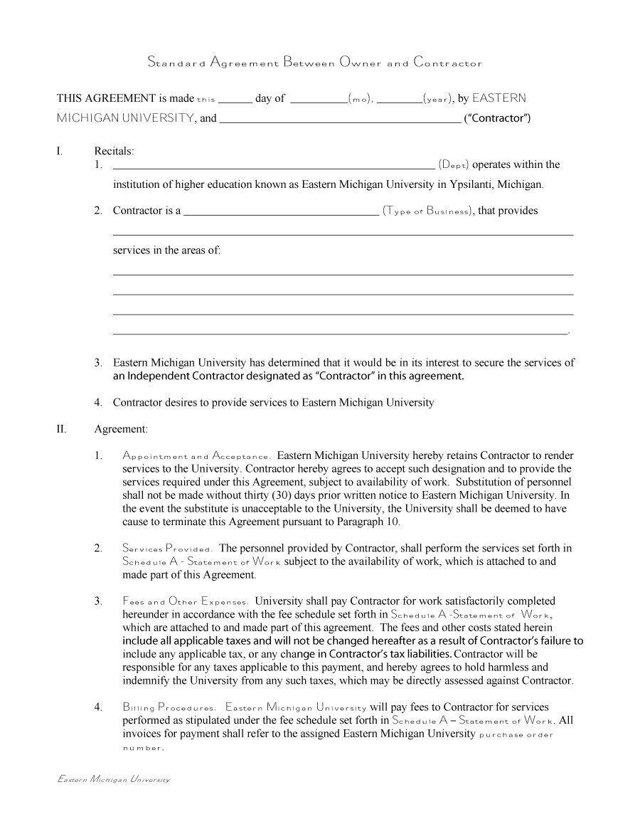 50 FREE Independent Contractor Agreement Forms & Templates