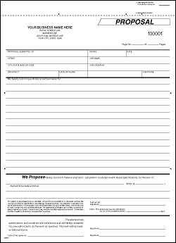 Free Print Contractor Proposal Forms