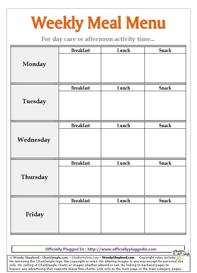 29 best images about Daycare Menus on Pinterest
