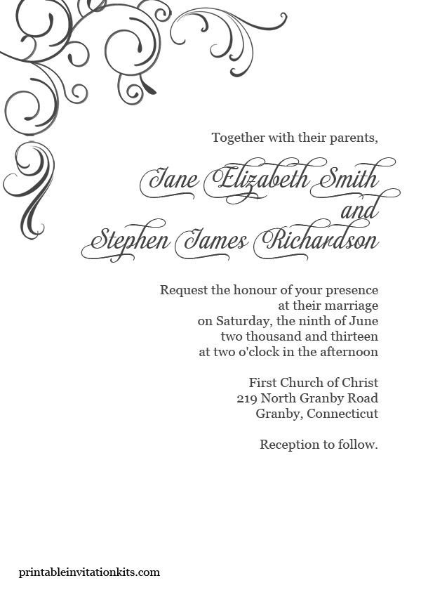 FREE PDF Download Simply elegant swirls border wedding