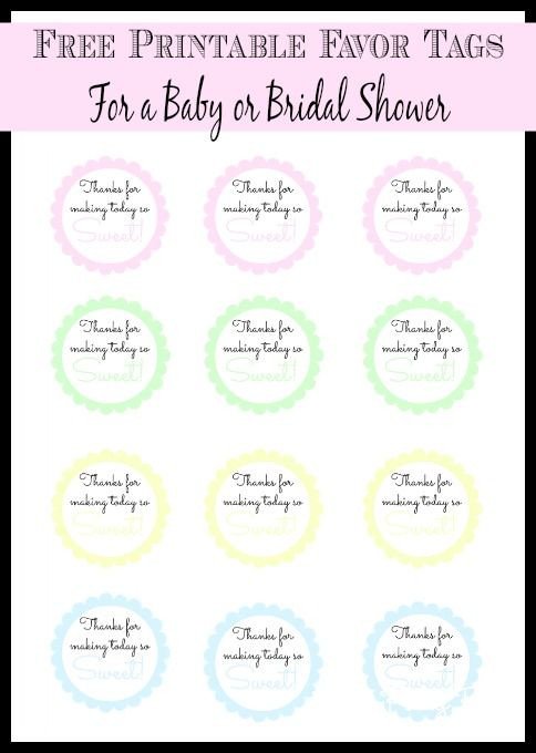 Simple Baby Shower Favor Idea and Printable