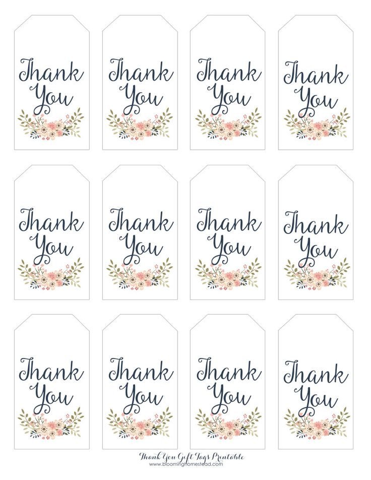Thank You Gift Tags Baby Girl Party Ideas