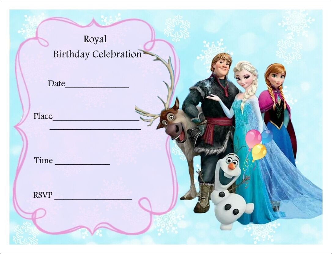 Free Frozen Party invitations Frozen party