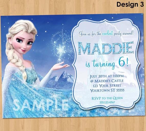 Frozen Birthday Invitation Elsa Frozen Invitation