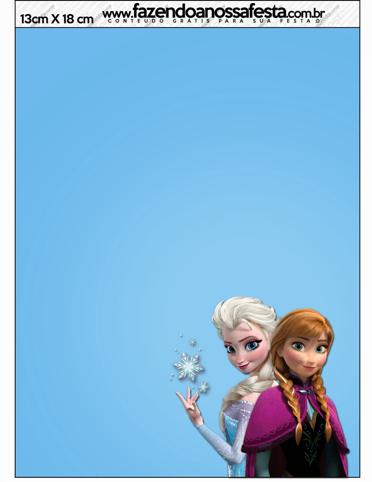 Frozen Free Printable Cards or Party Invitations