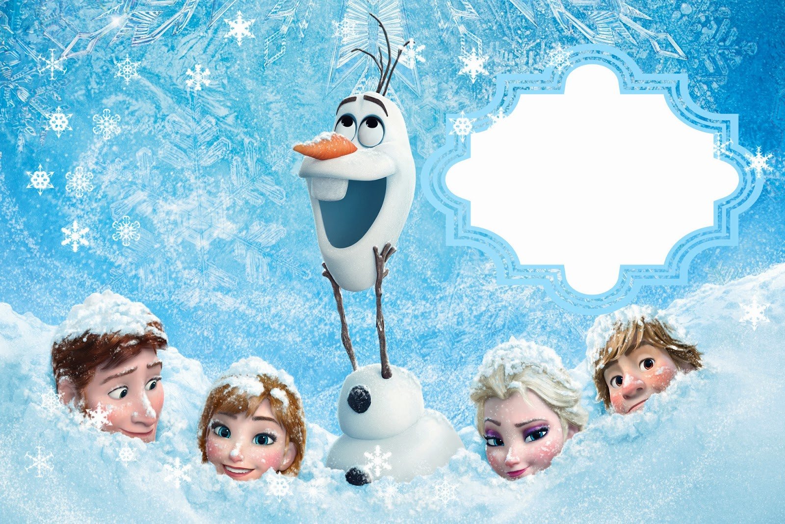 Frozen Free Printable Cards or Party Invitations