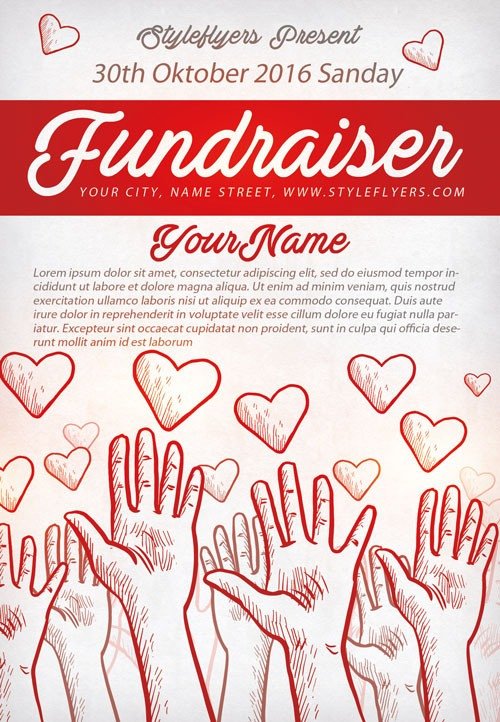 munity Fundraiser Free Flyer Template Download for