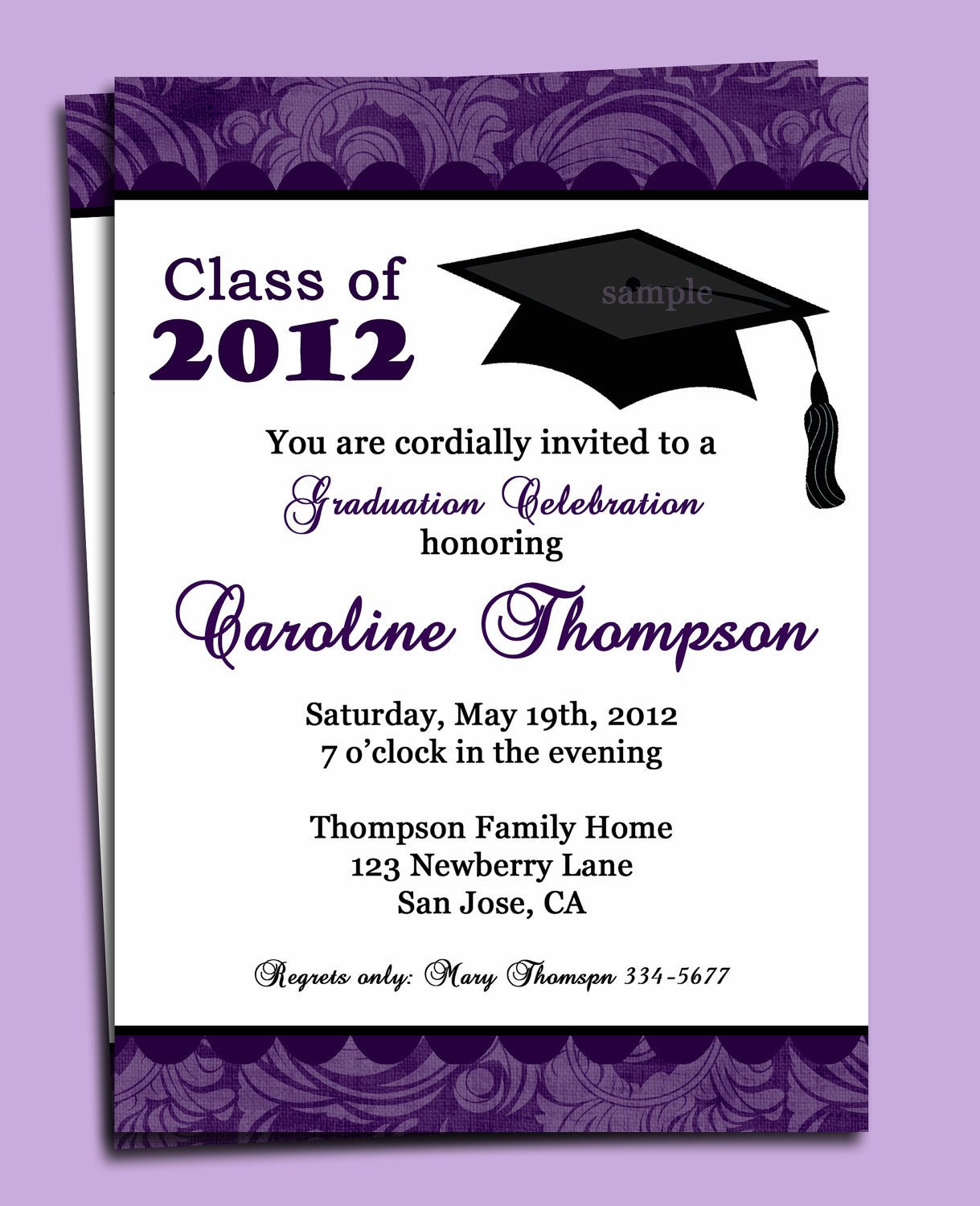 Graduation Party or Announcement Invitation Printable or
