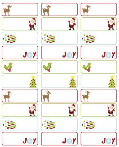 Christmas Address Labels Free template Design