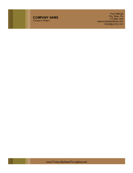 Business Letterhead with Brown background