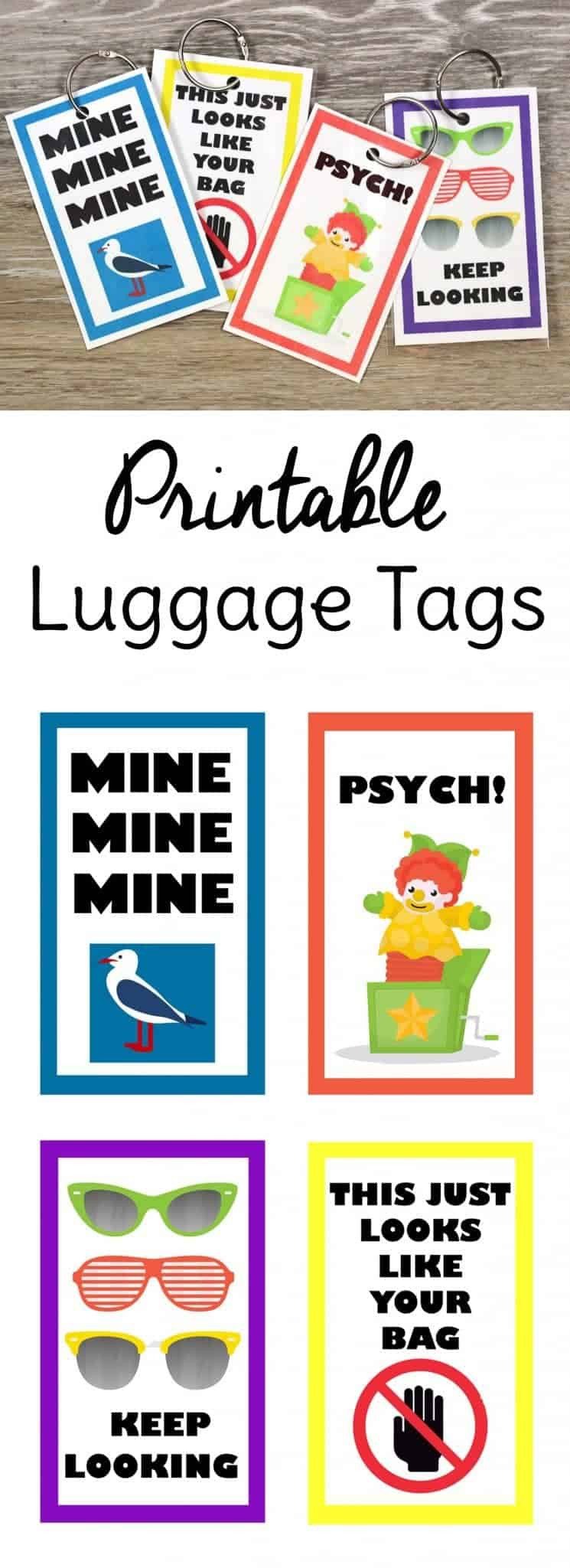Funny Free Printable Luggage Tags Sweet T Makes Three
