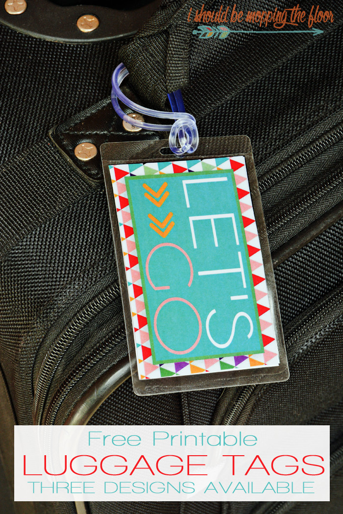 i should be mopping the floor Free Printable Luggage Tags