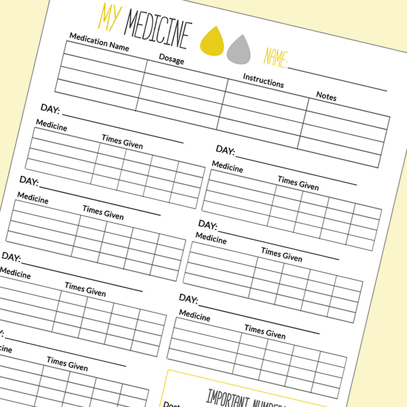 The Daily Medicine Chart Every Mom Should Have