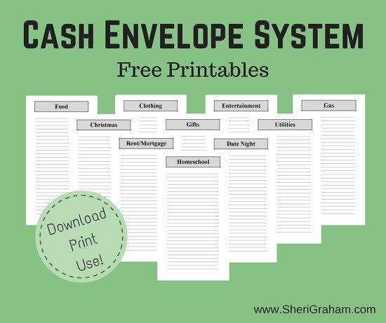 Free printable Cash Envelope System Money Saving Mom