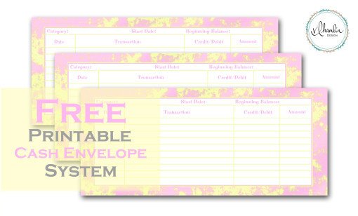 Free Printable Cash Envelope System Strawberry Lemonade