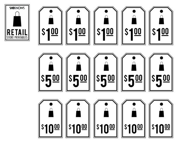 Retail price tags Free Printable Coloring Pages
