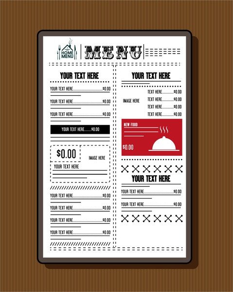 Restaurant menu template free vector 19 437 Free