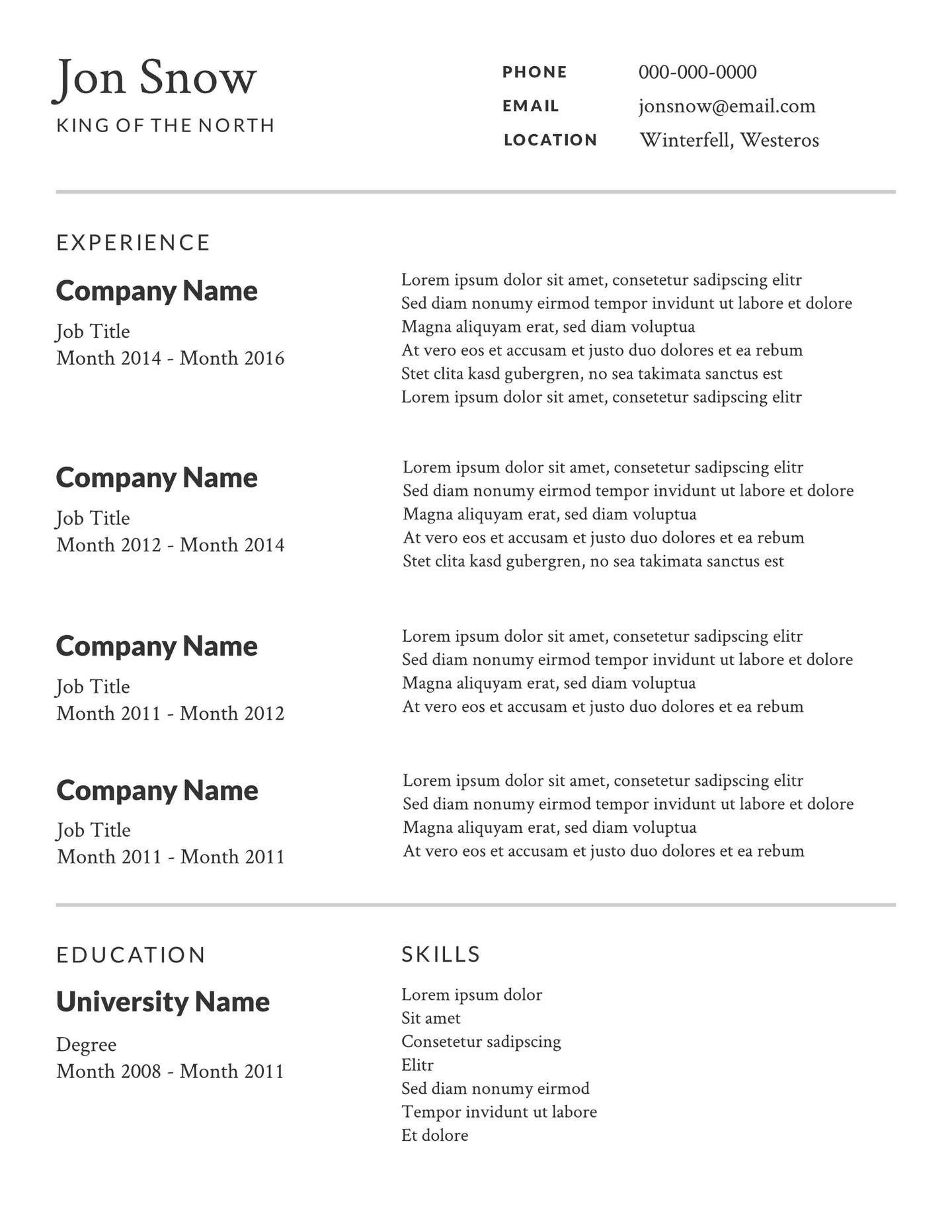 2 Free Resume Templates & Examples Lucidpress