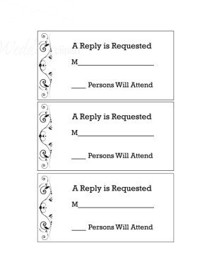 Printable Poetic Passion RSVP Cards Template