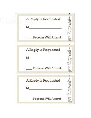 Printable Whisper of Nature RSVP Cards Template