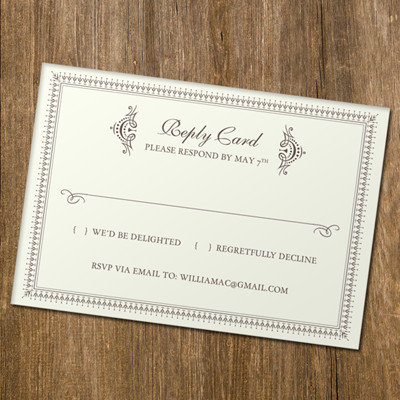 RSVP Card Template with Retro Typography – Download & Print