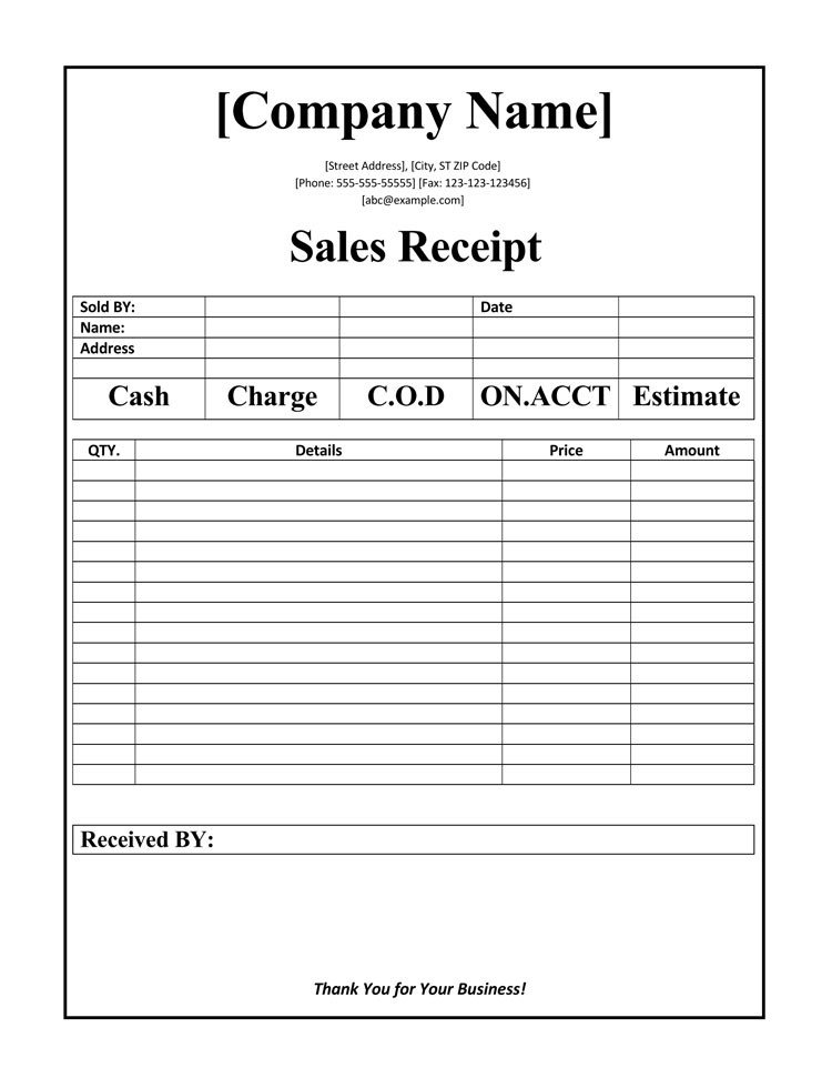 12 Free Sales Receipt Templates Word Excel PDF