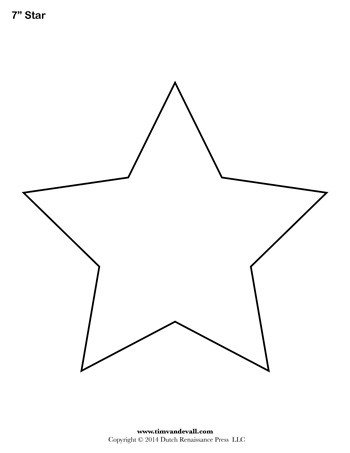 Star Template 7 Inch Tim s Printables