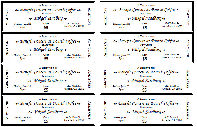 10 Free Event Ticket Templates for Word and Adobe