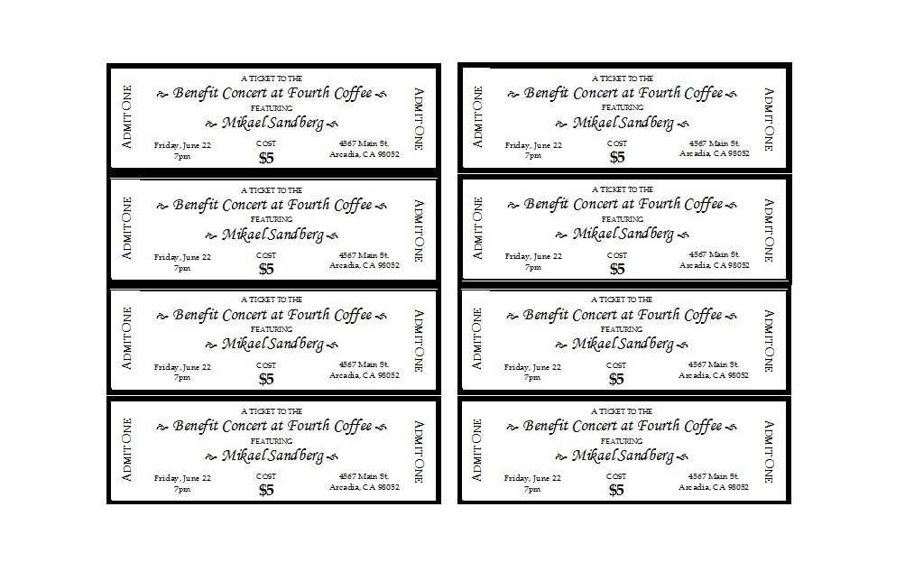 22 FREE Event Ticket Templates MS Word Template Lab
