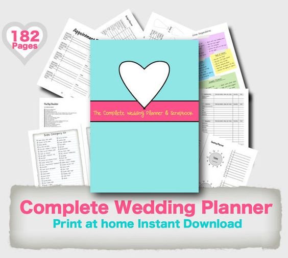 Wedding Planner Binder Printable Evergreen Wedding planner