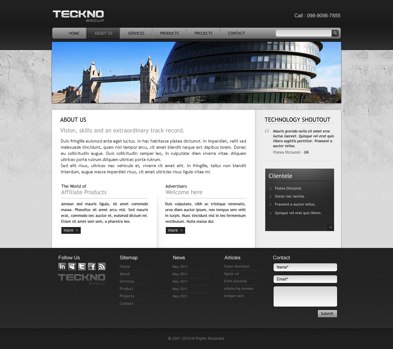 Template 3 Industrial Website Overview