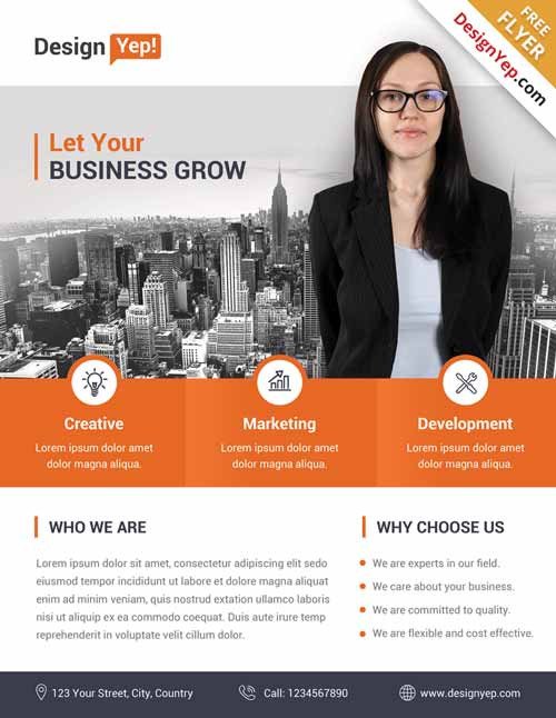 Download the best Free Corporate Flyer PSD Flyer Templates