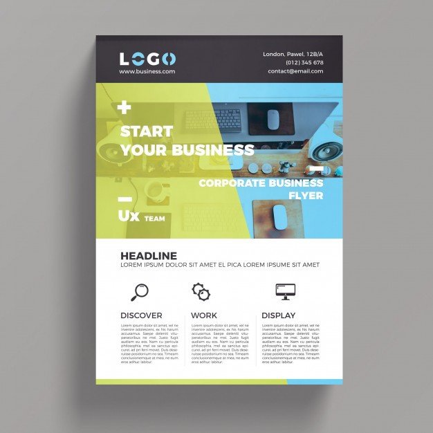 Elegant corporate business flyer template PSD file