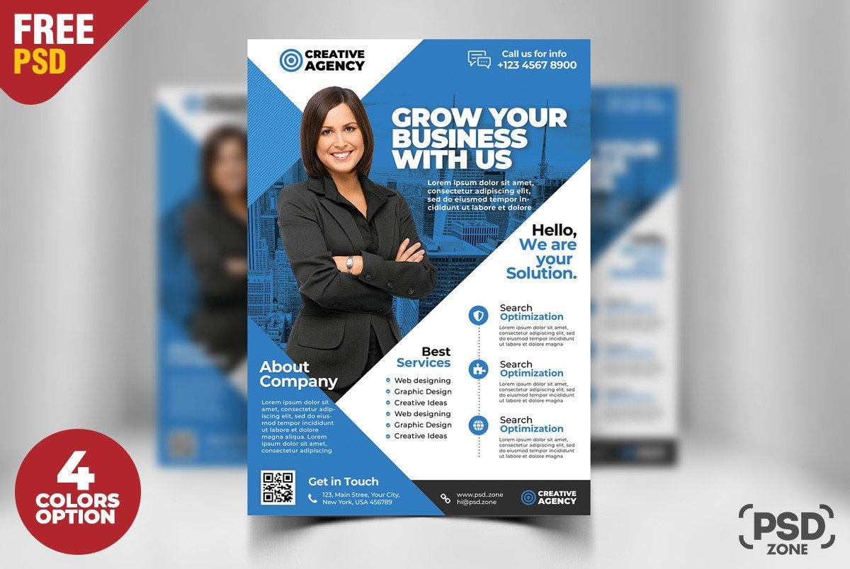 Free Business Flyer PSD Template Download PSD