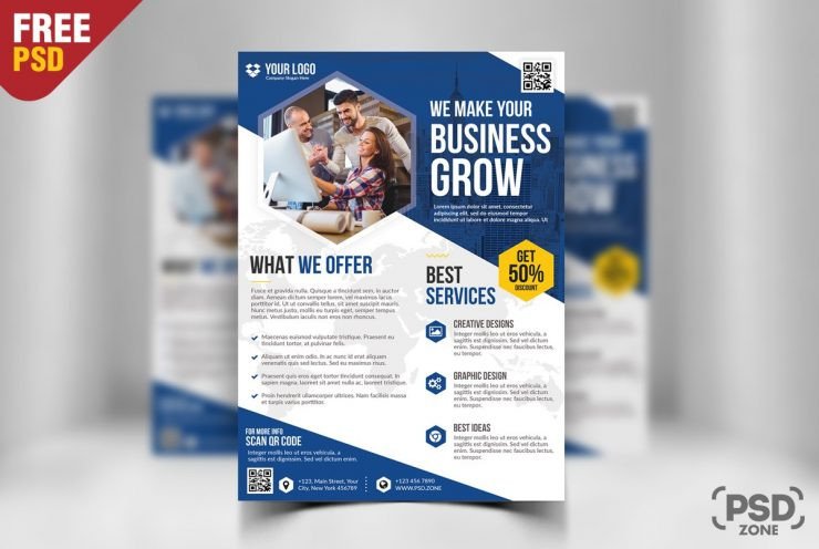 Free Business Flyer Template PSD Download PSD