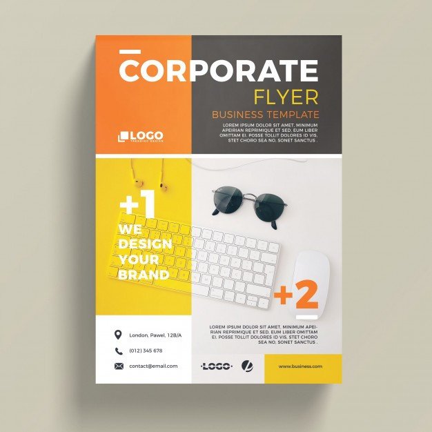 Modern corporate business flyer template PSD file