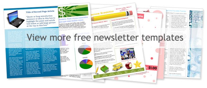 Newsletter Template Free Download Publisher