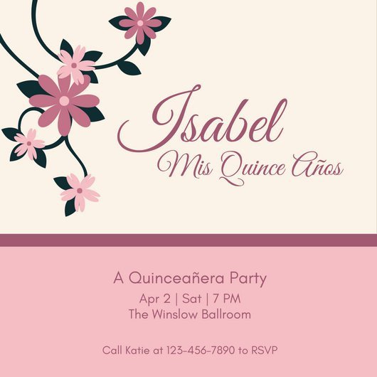 Customize 45 Quinceanera Invitation templates online Canva