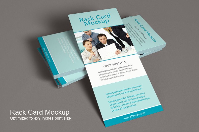 Rack Card Mockup Product Mockups on Creative Market