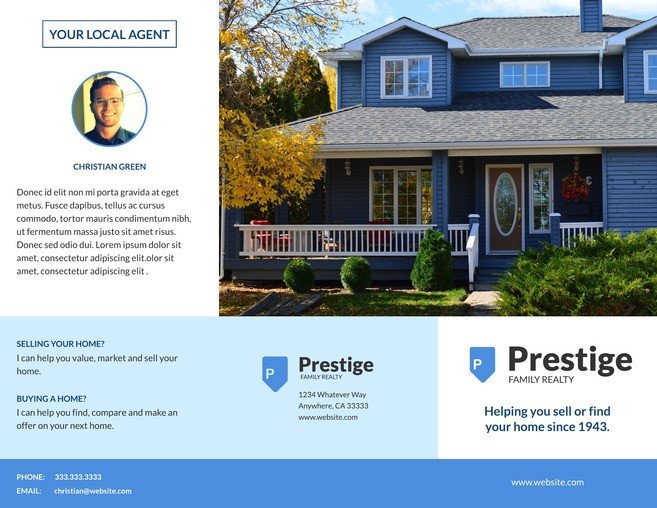 3 Free Real Estate Brochure Templates & Examples