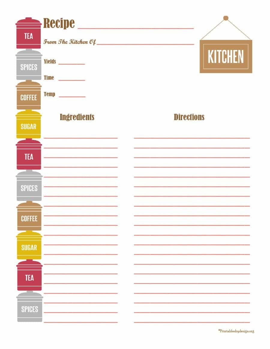 44 Perfect Cookbook Templates [ Recipe Book & Recipe Cards]