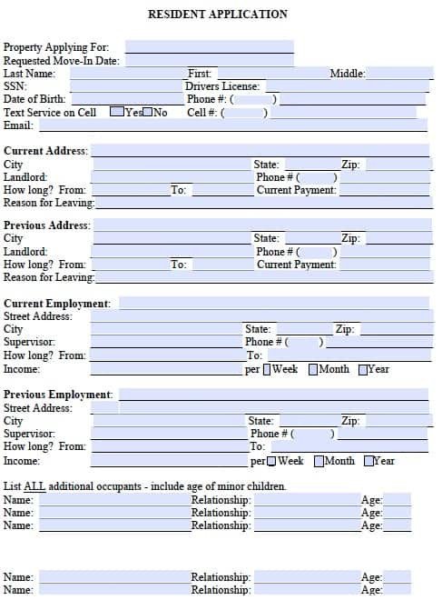Free Georgia Rental Application Form – PDF Template