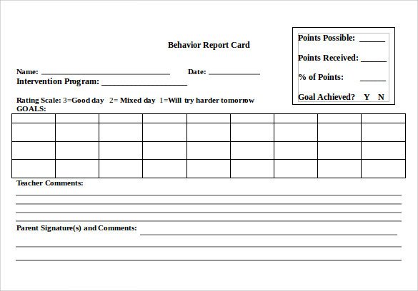 14 Progress Report Card Templates Docs Word PDF Pages