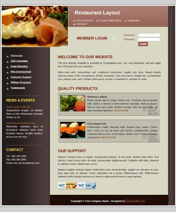 34 Restaurant HTML5 Website Themes & Templates