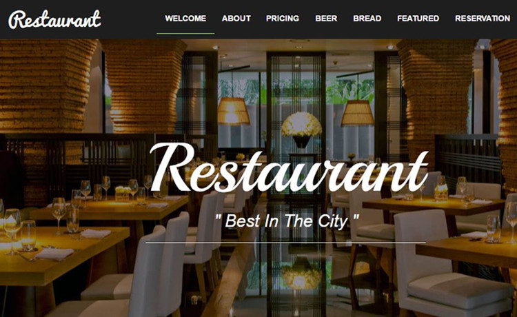 Bootstrap Food Restaurant Website Template Free Download