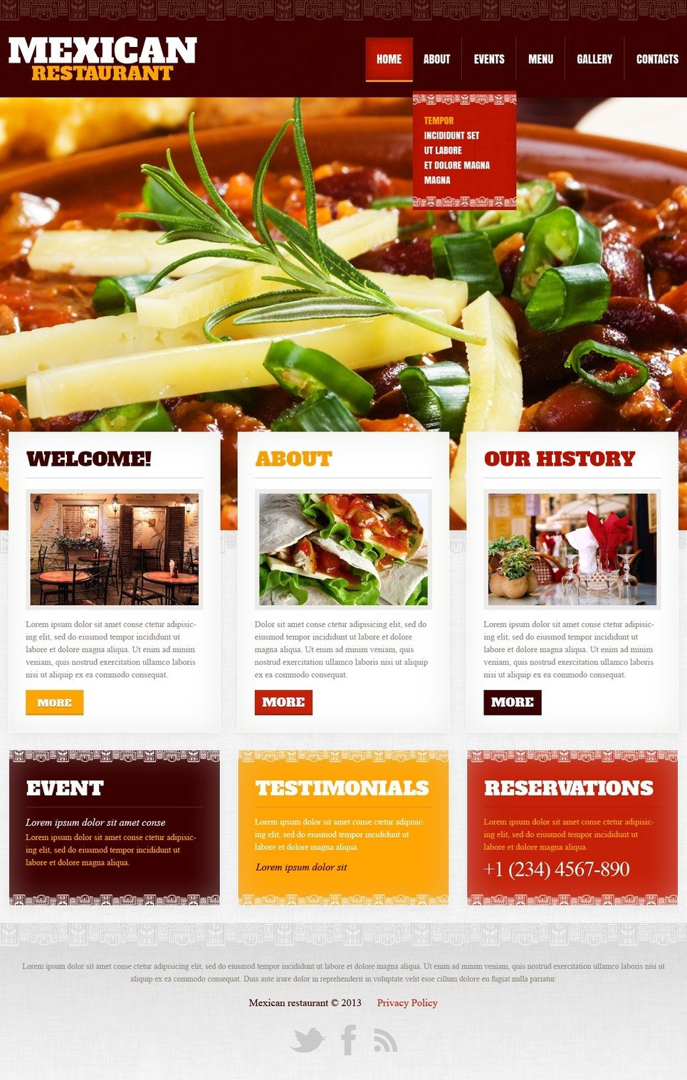 Mexican Restaurant Website Template