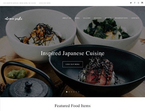 Restaurant Website Design Templates