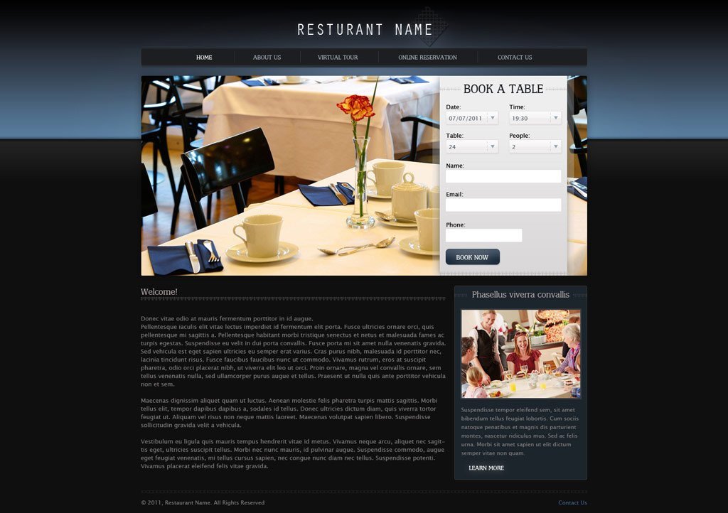 Restaurant Website Template