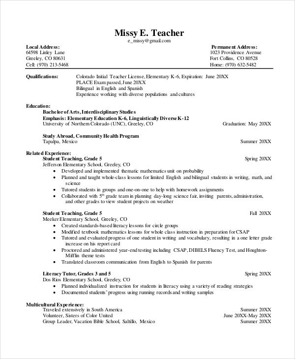 28 Free Resume Templates PDF DOC