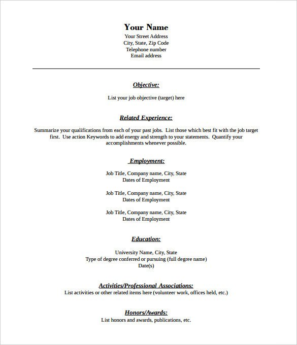 Free blank printable resume forms webcsulb web fc2